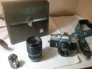 Vintage Minolta Srt 201 Camera 50mm 1.  7 Rokkor - X Lens,  Continental Optics 135
