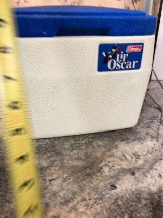 Coleman Lil ' Oscar Cooler 5272 Lunch Box Blue Lid Made in USA Vintage 1984 5