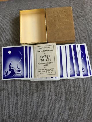 Vintage Gypsy Witch Fortune Telling Playing Cards Complete Deck w/Instructions 2