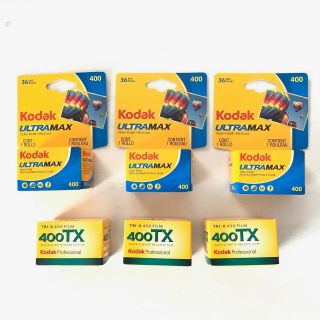 Six Kodak Films - Color & Black/white