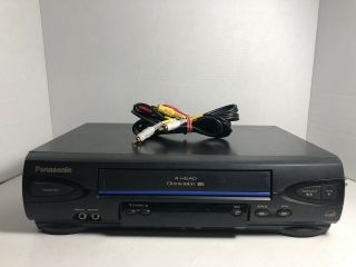 Panasonic Pv - V4022 4 Head Black Video Cassette Player Vcr Vhs Recorder