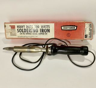 Vintage Sears Craftsman 9 - 53832 Heavy Duty 200 Watts Soldering Iron