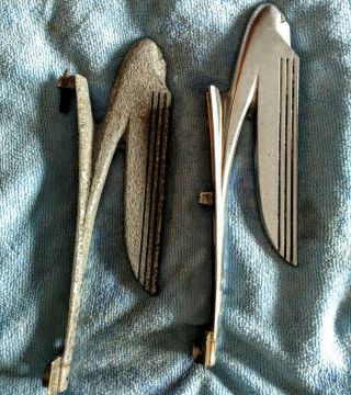 1935 36 Chevy Master Deluxe Hood Ornaments Vintage Accessory Pair Parts