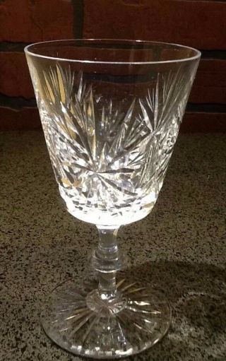 Star Of Edinburgh Scotland Crystal Sherry Glass 5 1/4 