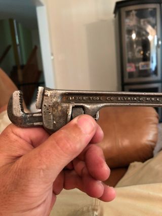 Vintage Rigid 6 Inch Pipe Wrench Usa Made Elyria Ohio