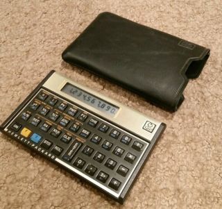 Vintage Hp 12c Financial Calculator With Hp Soft Case
