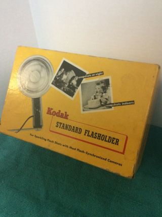 Complete Vintage Kodak Standard Flash Holder And Accessories W/box