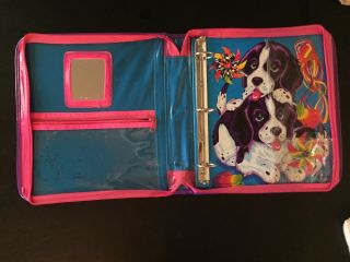 Vintage 90s Lisa Frank Trapper Keeper Zipper Binder Spaniel Puppy Dogs BTS 3