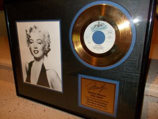 Vintage Marilyn Monroe Framed Gold Record And Photo - Heat Wave