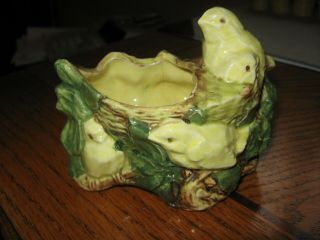 Vintage Mccoy Pottery Planter Vase With Chicks