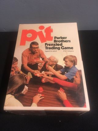 Vintage 1973 Pit Card Game With Orange Bell Complete