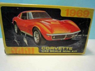 Vintage Amt 1:43 Scale 1969 " Corvette Mini Kit " M776 100