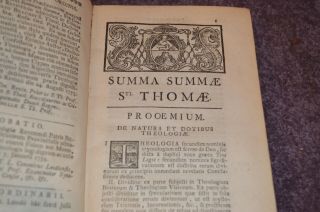 1754 SUMMA THEOLOGICA of THOMAS AQUINAS &c - CHARLES RENE BILLUART - 6 LTHR VOLS 6