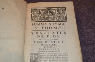 1754 SUMMA THEOLOGICA of THOMAS AQUINAS &c - CHARLES RENE BILLUART - 6 LTHR VOLS 8