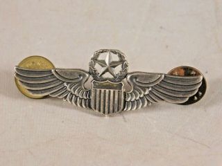 Vintage Us Army Air Forces Command Pilot Wings Sterling Silver