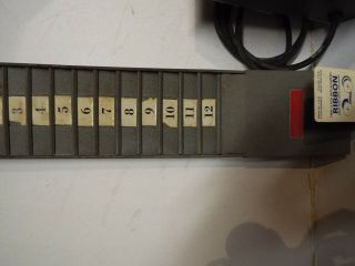 Vtg Lathem Time Recorder Clock Machine /Time Card Holder/card/xtra ribbon/key 3