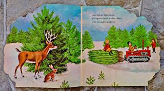 VINTAGE 1966 Golden Press Child ' s Illustrated Shape Book THE CHRISTMAS TREE BOOK 4