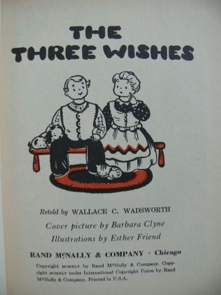 3 Vintage Rand McNally Jr Elf Books THREE WISHES,  STORY OF LITTLE JACK HORNER 4