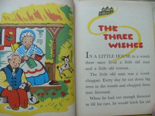 3 Vintage Rand McNally Jr Elf Books THREE WISHES,  STORY OF LITTLE JACK HORNER 5