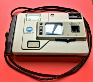 Vintage Minolta Disc - 7 Camera With Case (the World 