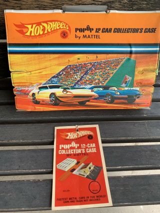 Hot Wheels Vintage Pop Up 12 Car Collector Case / Tag - Not Attached
