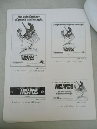 Wizards Pressbook Ralph Bakshi Vintage Animated Cult Movie post - apocalyptic 1977 5