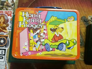 Vintage Hong Kong Phooey Metal Lunch Box 1975 Hanna Barbera Kung Fu No Thermos