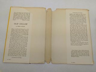 Old Yeller Fred Gipson 1956 First 1st Edition Hard Cover Dust Jacket Green Board 7
