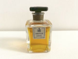 Vintage Arpege Extrait De Lanvin Paris France Perfume Bottle Mostly Full