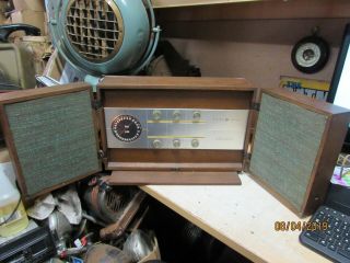Vintage Ge General Electric Ge T - 1500a Stereo Am/fm Radio Hi - Fi Walnut Wood