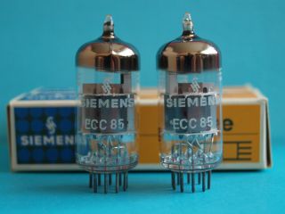 Siemens Ecc85 Nos Valve/tube Munchen Germany (siemens & Halske) 2psc 1967