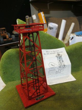 Vtg Lionel Trains 494 Red Beacon Light Tower Model Train Railroad Rr O Scale