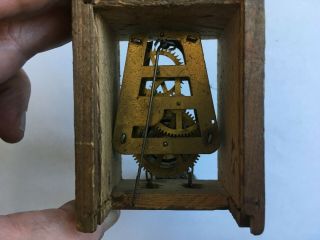 Vintage Tiny Chain Drive Clock Movement Made In West Germany.