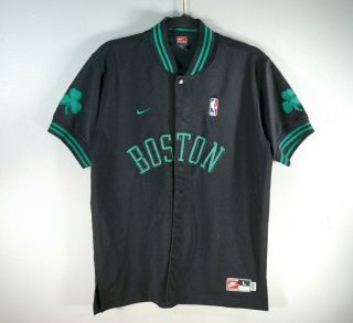 Vintage Boston Celtics Nike Sewn Stitched Warm Up Shooting Shirt Jersey Sz Large