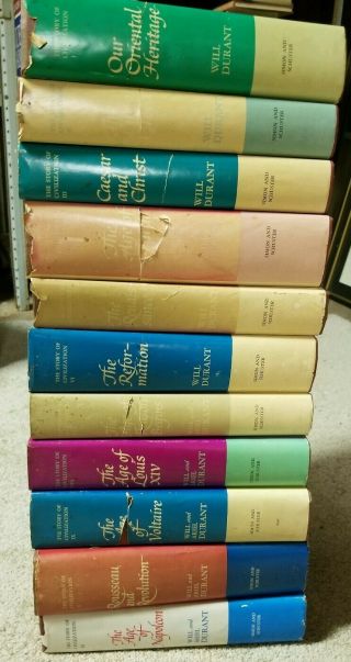 Complete 11 Volume Set The History Of Civilization By Will Durant Hc / Dj