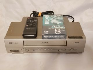 Emerson Vcr Vhs Recorder 4 Head 19 Micron W/ Remote And Blank Tape
