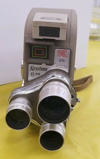 Keystone 8mm Movie Camera K - 26 Turret