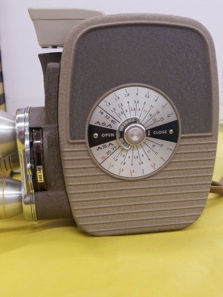 Keystone 8mm movie camera K - 26 turret 2