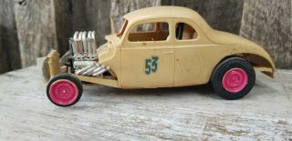 Vintage - Hotrod Plastic Built - Up Model Car Race Car 53 Bt Decals