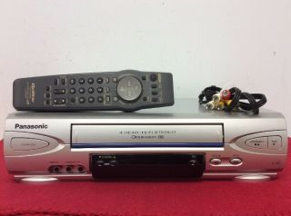 Panasonic Pv - V4523s Vcr Video Cassette Recorder Vhs Player & Remote 4 Head
