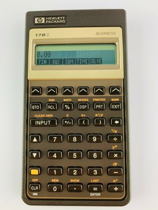 Vintage 1987 Hewlett Packard HP 17B II Business Financial Calculator w/ Case 2