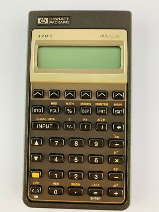 Vintage 1987 Hewlett Packard HP 17B II Business Financial Calculator w/ Case 3
