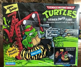 Vintage Tmnt Teenage Mutant Ninja Turtles Sewer Party Tube 1988 Contents
