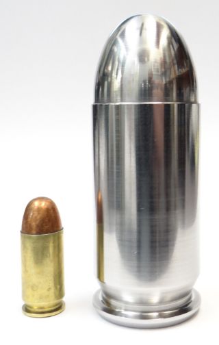 45 Acp Display Ornamental Bullet - Solid Stainless - 2.  5 Times Size