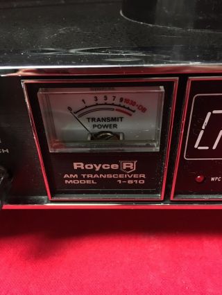 Royce Model 610 40 Channel CB AM Base Station Radio Vintage 3