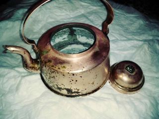 Vintage COPPER Tea KETTLE GOOSENECK SPOUT.  Old,  farm house,  country 3