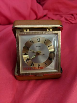 Vintage Bulova Travel Clock Alarm Japan Made Compact Battery Electronic