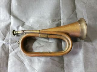 Vintage Copper & Brass Military Bugle