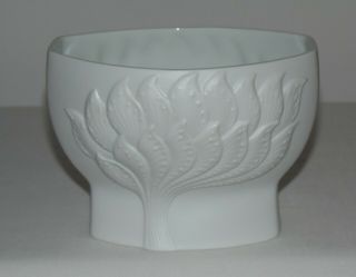 Vintage Kaiser W Germany Matte White Porcelain Vase Mid Century Modern A,