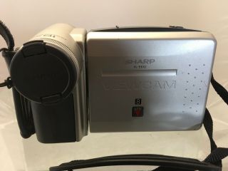 Vintage Sharp Silver Viewcam Camera w/ Black Leather Travel Carrier B815 3